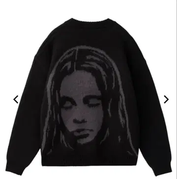 x-girl 빅 페이스 블랙 가디건