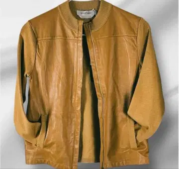 하자품 SPORTS MAX 스포츠 맥스 브라운 가죽 니트 자켓