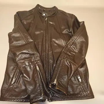 BEAMS 다크 브라운 가죽 자켓 M 사이즈