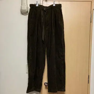 UNIQLO U 코듀로이 턱 와이드 팬츠 브라운 M 24AW