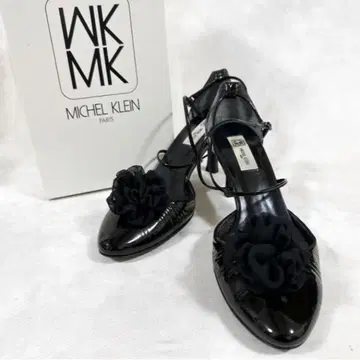 미쉘클랑 펌프스 에나멜 블랙 24 박스 포함