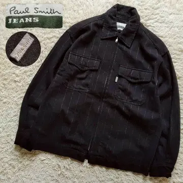 Paul Smith Jeans 울 스트라이프 패턴 블루종 스윙탑