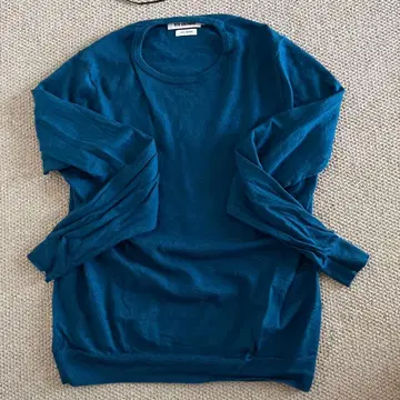 BEN SHERMAN 100% 메리노울 스웨터 M 다크 블루