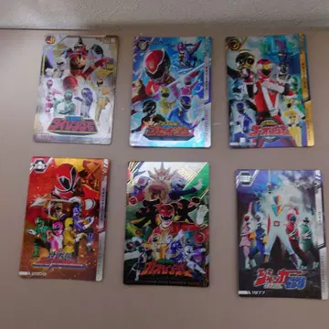 슈퍼전대 히어로 컬렉션 카드 6장 세트