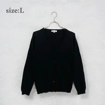 V넥 스웨터 니트 겉옷 울 스웨터 울 100% 블랙 가을/겨울