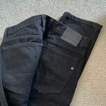 벤샤먼 블랙 데님 팬츠 W34 L34 슬림 핏