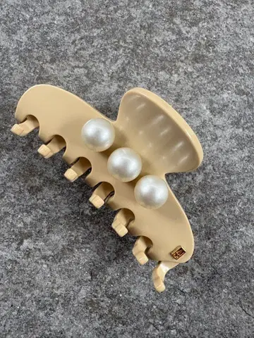 ALEXANDRE DE PARIS M 펄 클립 베이지 [미사용 새상품]