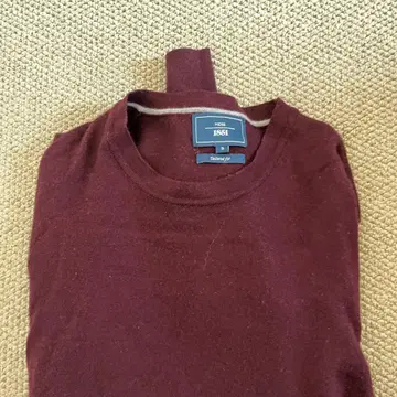 MOSS 1851 버건디 니트 스웨터 S