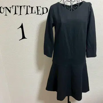 UNTITLED/미디엄 기장/원피스/7부 소매/블랙/포멀/1