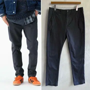 새상품급 BEAMS 스트레치 테이퍼드 치노 빔즈 치노 팬츠 그레이 M