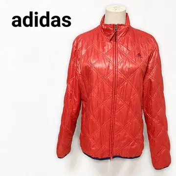 [ 새상품급 ] 아디다스 퀼팅 자켓 빨간색 M 경량 방한