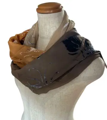 꽃무늬 프린트 쉬폰 스톨