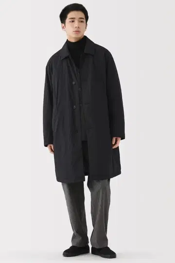 무인양품 포근한 솜 발수 스텐카라 코트 L