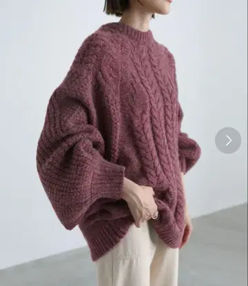 select moca 헤링본 돌먼 오버 니트