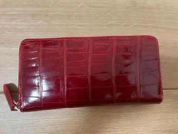 크로커다일풍 장지갑 빨간색