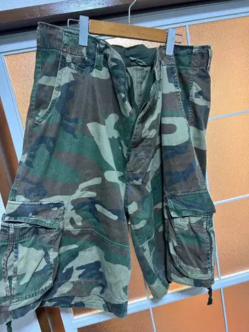 미군 카모플라쥬 카고 숏팬츠