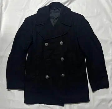 80s U.S.NAVY 피 코트 울 메탈 버튼 오버코트 36