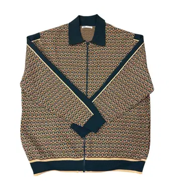 ZARA 트랙 자켓 지오메트릭 자카드 풀 집업 가디건