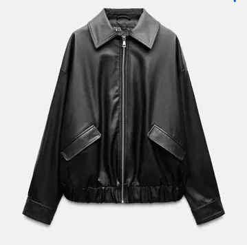 ZARA 파이클 가죽 자켓