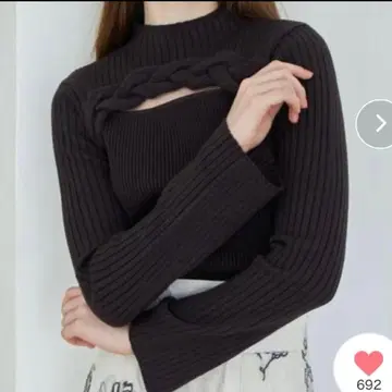 MERCURYDUO 빅 케이블 니트