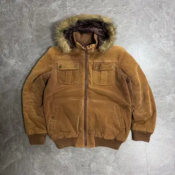 y2k 00s 퍼 자켓 코듀로이 그런지 페이드