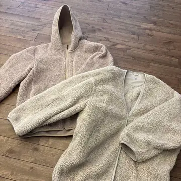 UNIQLO 플리스 자켓 XL L 베이지