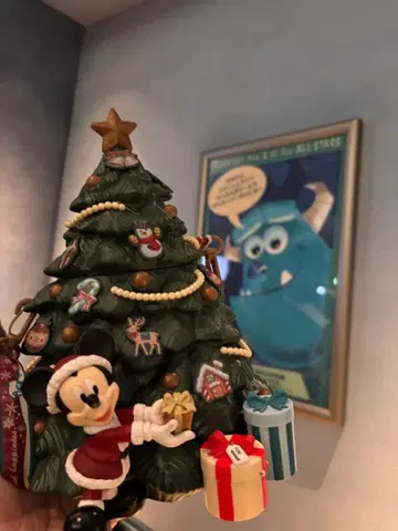 디즈니 미키마우스 크리스마스 팝콘 백 한 번 사용