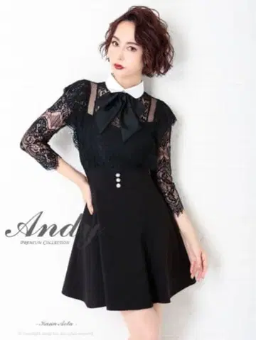 Andy 블랙 A라인 드레스