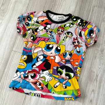 파워퍼프걸즈 반팔 티셔츠 레트로 빈티지