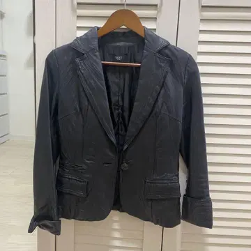 VICKY 블랙 가죽 테일러드 자켓 SIZE 1