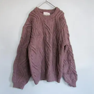 ATELIER SAB 아틀리에사브 케이블 짜임 크루넥 니트