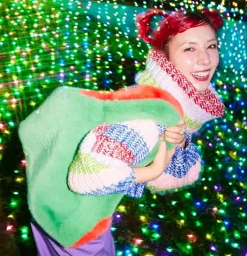 RE. (나카 리이사 아르이도트) 복슬복슬 퍼 백 오렌지 x 그린