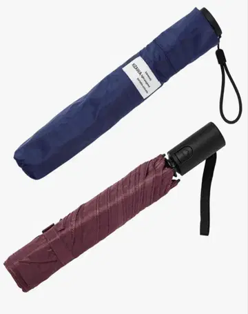 WEISHY 접이식 우산 와인 레드 네이비