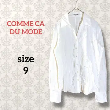 꼼사데모드 [9] 오픈 카라 셔츠 남성용 캐주얼 심플 모드 스타일 화이트