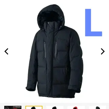 엑스 쉘터 단열 알파 프리미엄 기가 퍼프 다운 코트 L 워크맨 블랙