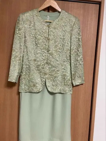 레이스 상의 원피스 수트 민트 그린 9AR