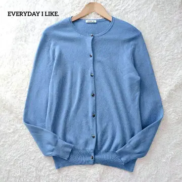 두지엠 클라세 EVERYDAY C/N 가디건 캐시미어 혼방 스카이블루