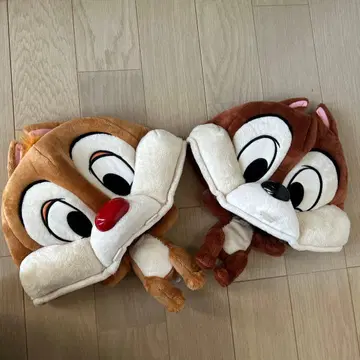 칩과 데일 봉제 인형 모자 세트