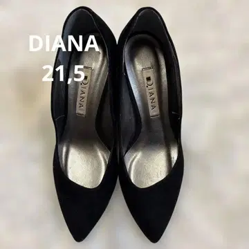 DIANA 다이애나 펌프스 블랙 스웨이드 21.5 스틸레토 새상품급
