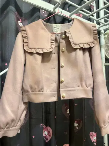 Ank Rouge 스퀘어 카라 프릴 블루종