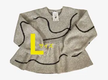 L 사이즈 시마무라 yuna 뉴앙스 니트 풀오버 베이지