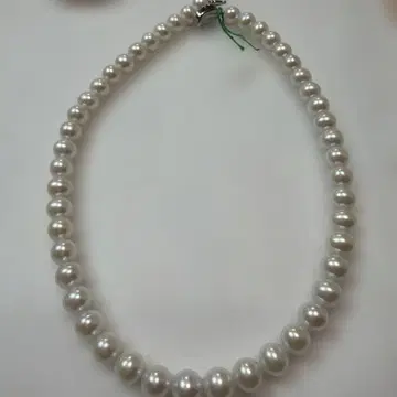고품질 담수 화이트 펄 목걸이