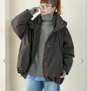 BAYCREW'S 2WAY 발수 다운 하프 코트 블랙 사이즈 36