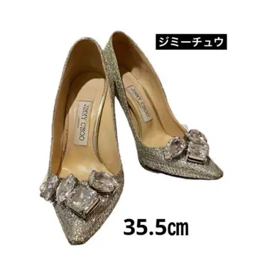지미추 JIMMY CHOO 포인트 펌프스 하이힐 35.5cm 비쥬