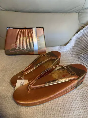 미사용 새상품 기모노 가방 L 사이즈 조리 세트 호몬기 후리소데 예복