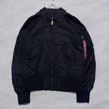 알파 인더스트리 (얇은 소재) 플라이트 자켓 MA-1 블랙 S 사이즈