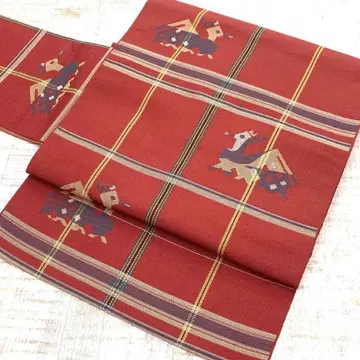 순수 실크 8치 나고야 오비 아리스가와