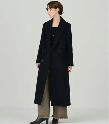 그레이스 콘티넨탈 Diagram 울 체스터 코트 38 블랙