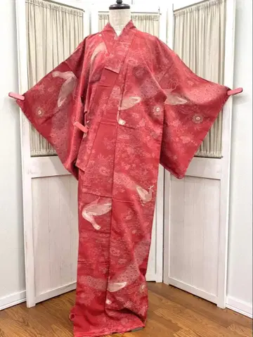 앤티크 기모노 이중 기모노 피콕 오메시 공작문