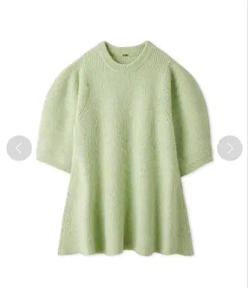 새상품 택 포함 라이트 그린 니트 미라 오웬 5부~7부 소매 사이즈 0